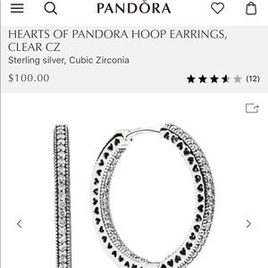 Hearts of Pandora Hoop Earrings